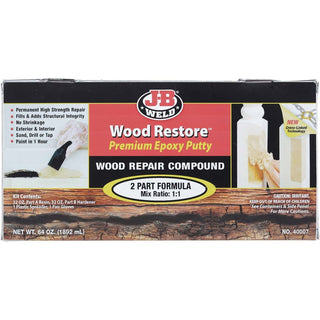 J-B Weld 40007 Wood Restore Premium Epoxy Putty, 64 oz.