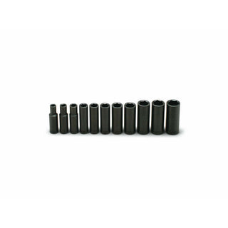 Wright Tool 412 1/2 Inch Drive 6 Point Deep Impact Socket Set