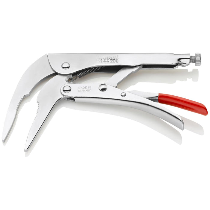 KNIPEX 41 44 200 8" Angled Long Nose Locking Grip Pliers