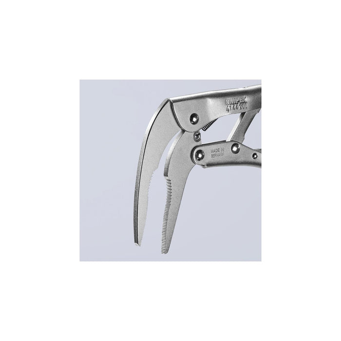 Knipex 41 44 200 8" Angled Long Nose Locking Grip Pliers
