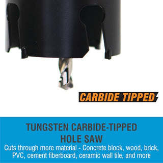 Spyder 600836 6.5Inch Deep Cut TCT, Hole Saw, 4-3/4 Inch Carbide-tipped