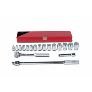 Wright Tool 423 1/2" Drive 6 Point Standard Socket Set 18 Piece