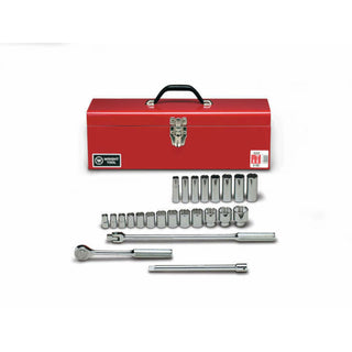 Wright Tool 425 12 Pt. Standard & Deep Socket Set 24 Piece