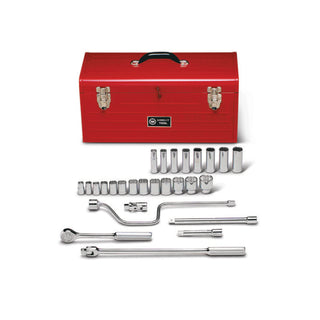 Wright Tool 427 1/2" Drive 12 Pt. Standard and Deep Socket Set 27 Piece