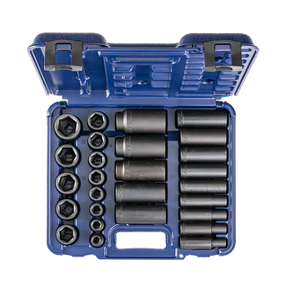 Wright Tool  46667-MC Set 6 Pt. Standard & Deep Metric Impact Socket Set 32 Pc