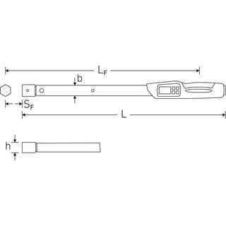 Stahlwille 96501710 730D SS MANOSKOP Torque Wrench 10/10-100Nm/9x12mm