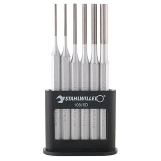 Stahlwille 96700701 108/6 D Parallel Pin Punches in Plastic Stand Set