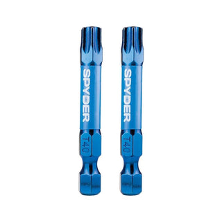 Spyder 19056 Mach-Blue T40 1/4-in x 2-in TORX® Impact Driver Bit 2 Piece