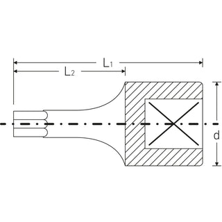 Stahlwille 01350009 44KTX TORX® Socket, T9 1/4 inch Drive