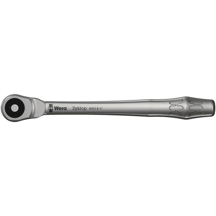 Wera 8003 B Zyklop Metal Ratchet with push-through square and 3/8" drive, 3/8" x 222 mm