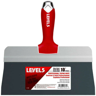 Level5 5-182 10" Blue Steel Big Back Taping Knife with Soft Grip Handles