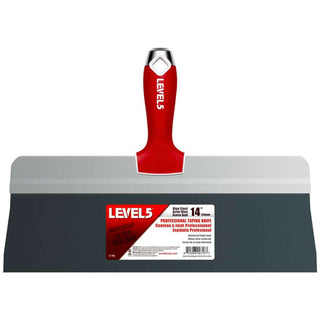 Level5 5-186 14" Blue Steel Big Back Taping Knife with Soft Grip Handles