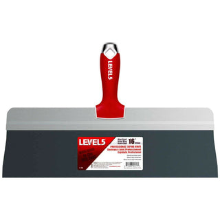 Level5 5-188 16" Blue Steel Big Back Taping Knife with Soft Grip Handles