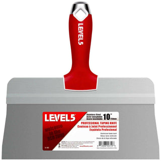 Level5 5-192 10" Stainless Steel Big Back Taping Knife with Soft Grip Handles