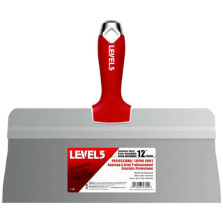 Level5 5-194 12" Stainless Steel Big Back Taping Knife with Soft Grip Handles