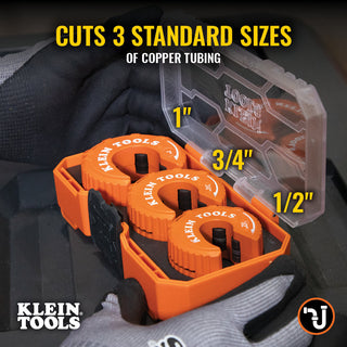 Klein Tools 50048 C-Style Copper Tubing Cutter Set, 3 Pc.