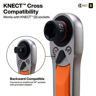 Klein Tools 5076RT KNECT 6-Inch Adjustable Wrench with Pass-Through Ratchet