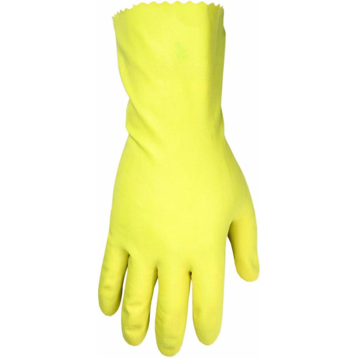 CLC Custom Leathercraft 2300XL Household Yellow Latex Gloves, Extra Large