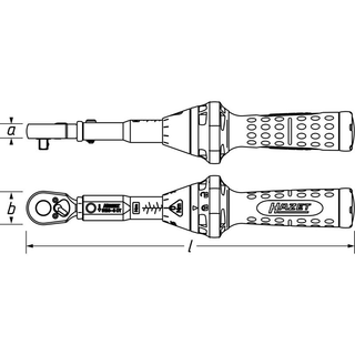 Hazet 5120-3CT Torque Wrench, 10-60 Nm, 12.5mm (1/2") Square