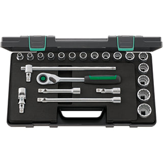 Stahlwille 96031446 50/16/6QR Socket Set, 1/2" Drive, Metric