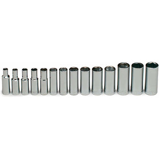 Wright Tool 355 3/8 Drive 14 Piece Deep Metric Socket Set 6mm - 19mm
