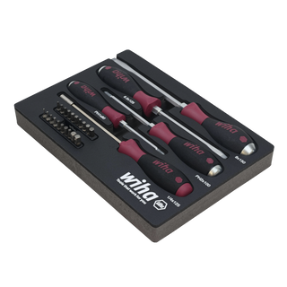 Wiha Tools 52690 25 Piece MicroFinish Screwdriver Tray Set