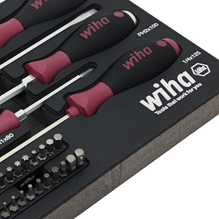 Wiha Tools 52690 25 Piece MicroFinish Screwdriver Tray Set