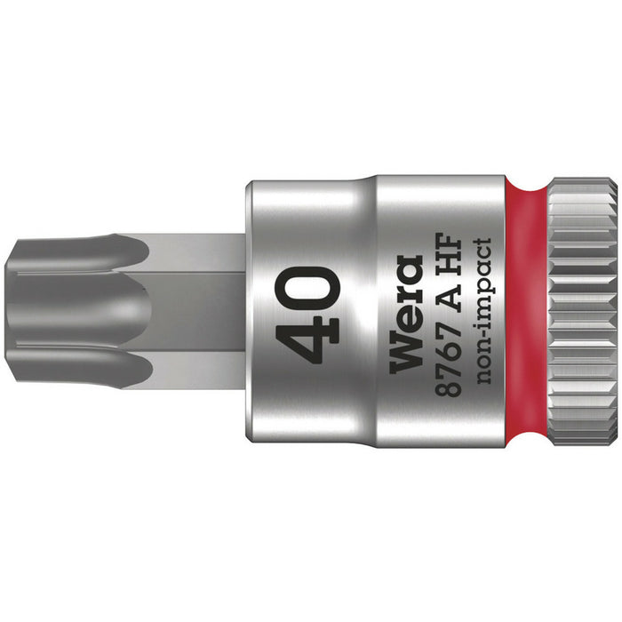 Wera 8767 A HF TORX® Zyklop bit socket with holding function, 1/4" drive, TX 40 x 100 mm