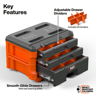 Klein Tools 54723MB MODbox Multi-Depth Three-Drawer Toolbox