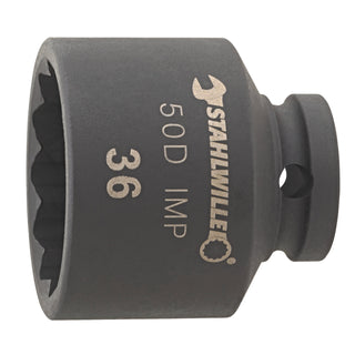 Stahlwille 23011032 50D IMP 1/2" 12-pt Impact Socket, 32 mm