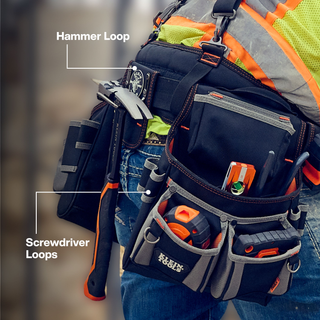 Klein Tools 55896 Tool Rig with Suspenders, 23 Pockets