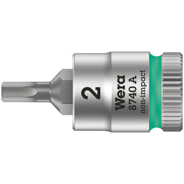 Wera 8740 A Zyklop bit socket, 1/4" drive, 2.5 x 28 mm