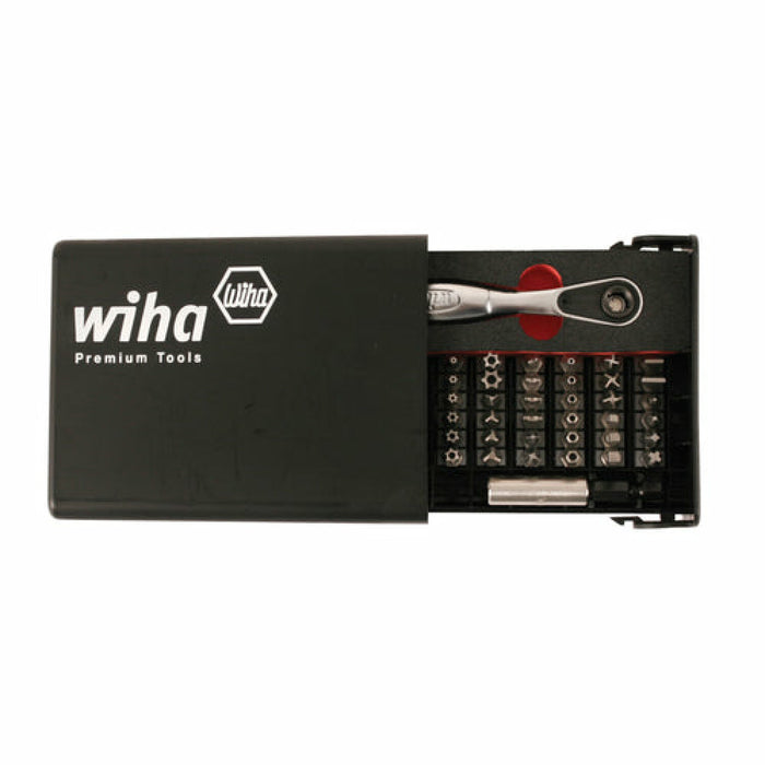Wiha 71988 39 Piece Security Bit Set with Mini Ratchet