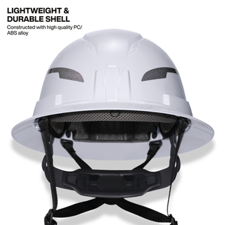 Klein Tools 60400T2CND Class E Type-2 Hard Hat, Non-Vented Full Brim, Strap, White, CAN ONLY