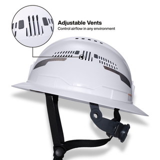 Klein Tools 60961T2 Class C Type-2 Hard Hat, Vented Full Brim with Strap, Black