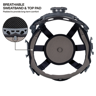 Klein Tools 60406T2RL Type-2 Hard Hat, Non-Vented Full Brim with Rechargeable Headlamp, White