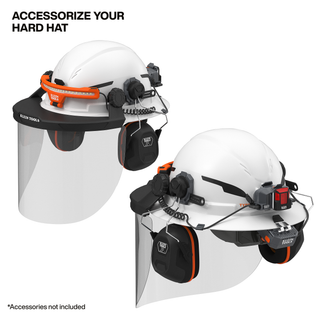 Klein Tools 60406T2RL Type-2 Hard Hat, Non-Vented Full Brim with Rechargeable Headlamp, White