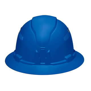 Klein Tools 60871BR Hard Hat, Vented, Full Brim Style, Blue