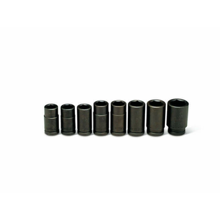 Wright Tool 608 3/4" Drive 8 Piece Set - 6 Point Deep Impact Sockets, 7/8" - 1-1/2"