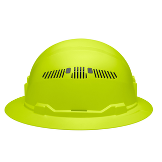 Klein Tools 60911 Hard Hat, Vented, Full Brim Style, High Visibility Lime