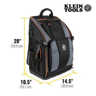 Klein Tools 62482 Tradesman Pro Tool Station Tool Bag Backpack, 27 Pockets