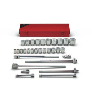 Wright Tool 631 3/4" Drive 12 Pt. Standard Socket Set 31 Piece