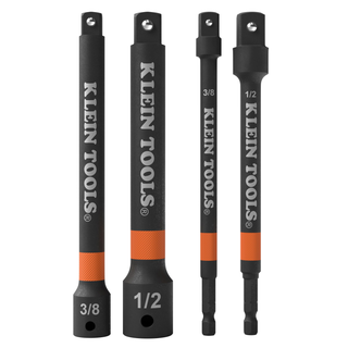 Klein Tools 65038A 6-Inch Impact Driver and Socket Extension Bar Set, 4 Pc.