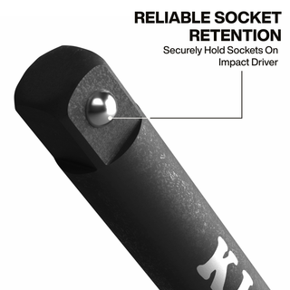 Klein Tools 65038A 6-Inch Impact Driver and Socket Extension Bar Set, 4 Pc.