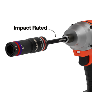 Klein Tools 6512QS Quad-4 Heavy-Duty Impact Flip Socket, SAE, 2-Piece