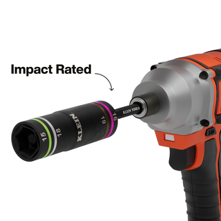 Klein Tools 6513MQS KNECT Quad-4 Heavy-Duty Impact Flip Socket, Metric, 2-Piece