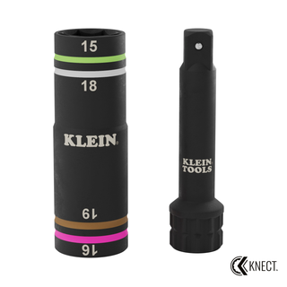 Klein Tools 6513MQS KNECT Quad-4 Heavy-Duty Impact Flip Socket, Metric, 2-Piece
