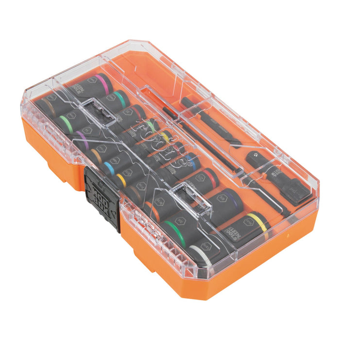 Klein Tools 65239 Flip Impact Socket Set, SAE and Metric, 13 Pc.