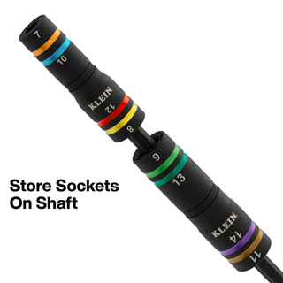 Klein Tools 652MQS Quad-8 Heavy-Duty Impact Flip Sockets, Metric, 3-Piece