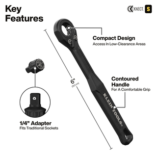 Klein Tools 65301KNECT KNECT Pass-Through and Flip Socket Starter Set, SAE, 23-Piece